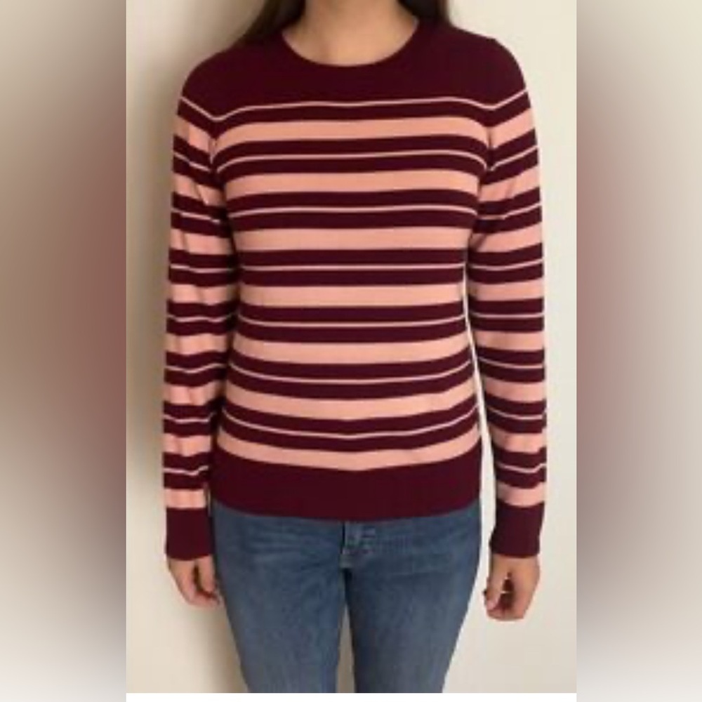 Liz Claiborne Burgundy and Pink Striped Sweater‎ size 2X